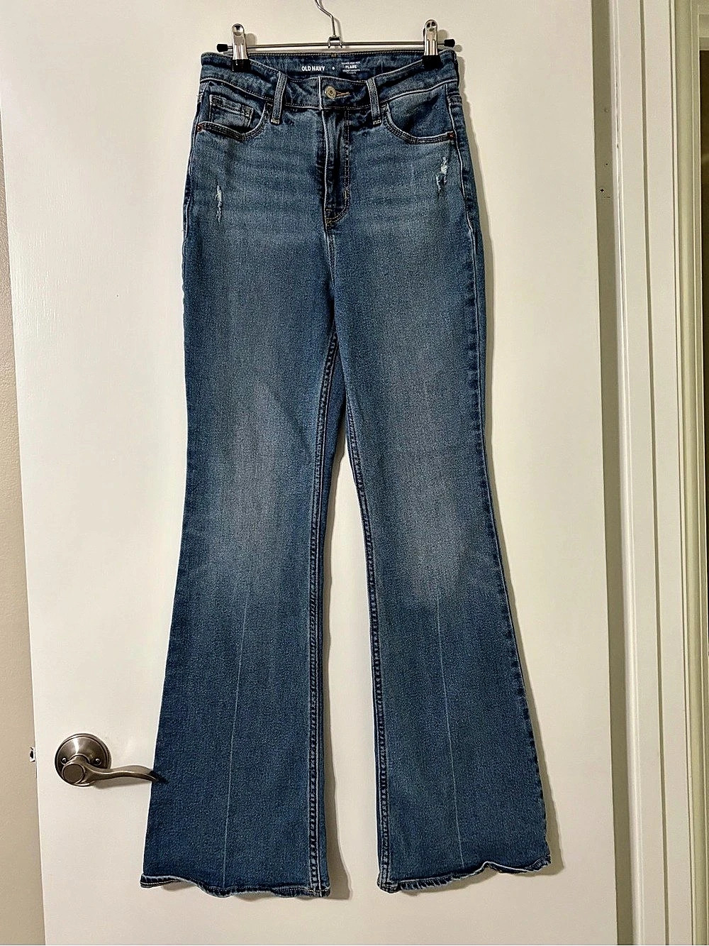 Old Navy Higher High-Rise Flare Secret-Smooth Pockets Jeans Higher Blue Jeans.